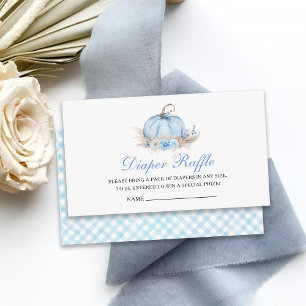 Pumpkin Baby Shower Diaper Raffle Insert Card