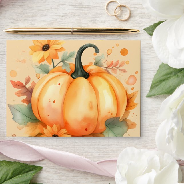 Pumpkin Baby Shower Envelope (Wedding)