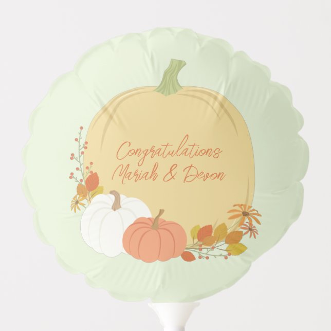 Pumpkin Baby Shower Fall Balloon (Front)