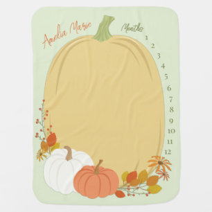 Pumpkin Baby Shower Fall Blanket
