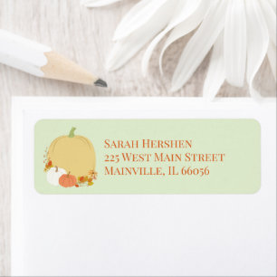 Pumpkin Baby Shower Fall Label