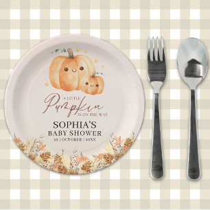 Pumpkin Baby Shower – Fall Theme Disposable Paper Plates
