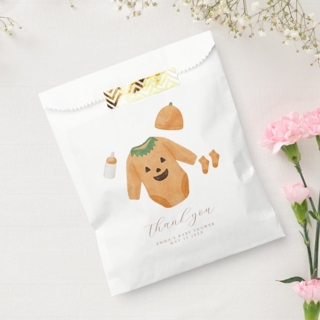 Pumpkin Baby Shower Favor Bags (Sealed)