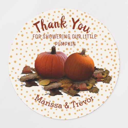 Pumpkin Baby Shower Favor Tag Little pumpkin Labels