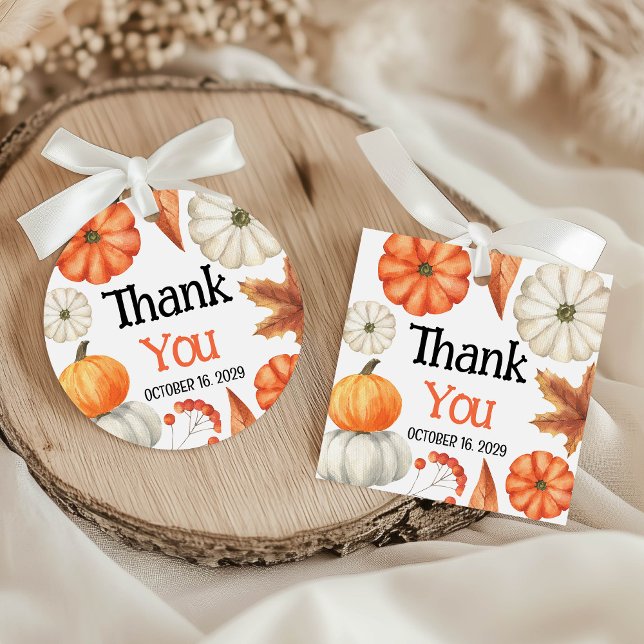 Pumpkin Baby Shower Favor Tags (Creator Uploaded)