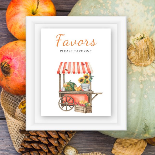 Pumpkin baby shower - Favors Poster (Creator Uploaded)