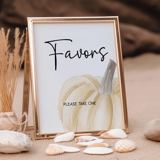 Pumpkin Baby Shower Favors Sign (Creator Uploaded)