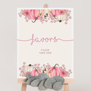 Pumpkin Baby Shower Favors Sign