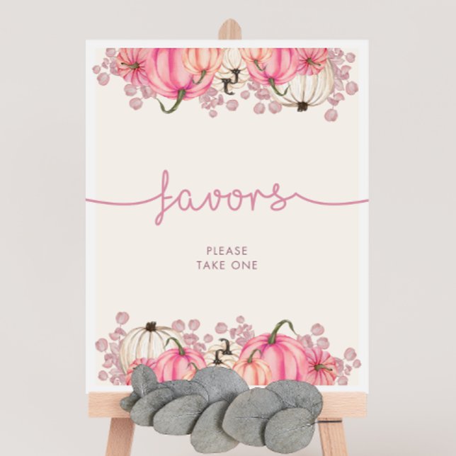 Pumpkin Baby Shower Favors Sign (Creator Uploaded)