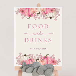 Pumpkin Baby Shower Food & Drinks Sign