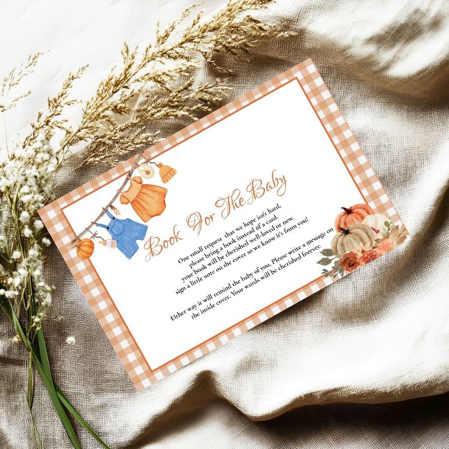 Pumpkin  Baby shower game book for baby request Enclosure Card (Creator Uploaded)
