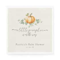 Pumpkin Baby Shower Gender Neutral Napkins