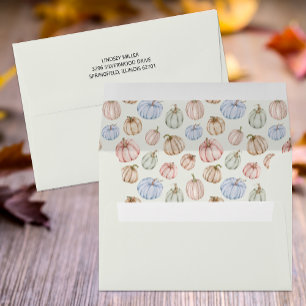 Pumpkin Baby Shower Green Envelope