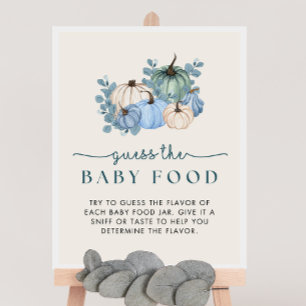 Pumpkin Baby Shower Guess the Baby Food Game Sign