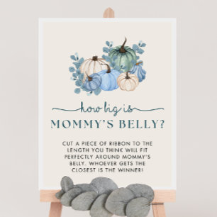 Pumpkin Baby Shower How Big is Mommy's Belly Sign