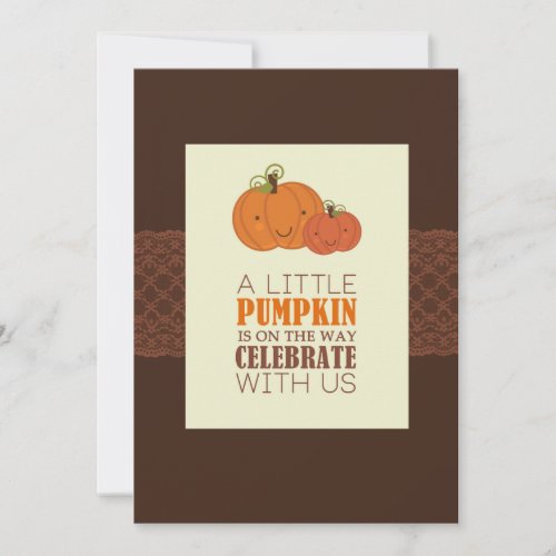 Pumpkin Baby Shower Invitation