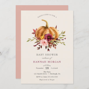 Pumpkin Baby Shower invitation