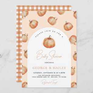 Pumpkin Baby Shower Invitation