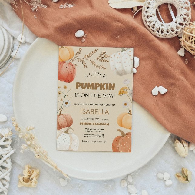 Pumpkin Baby Shower Invitation (Creator Uploaded)