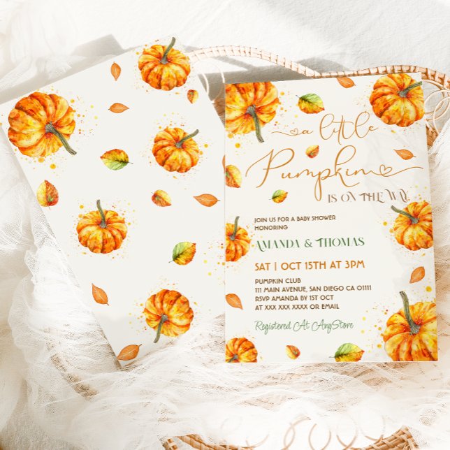 Pumpkin Baby Shower Invitation (Creator Uploaded)