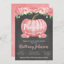 Pumpkin Baby Shower Invitation | Chalkboard