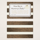 Pumpkin Baby Shower Mommy's Belly Game, Wood Ivory (Front & Back)