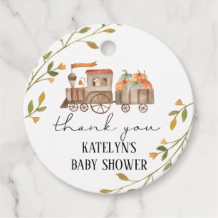 Pumpkin Baby Shower or Birthday Thank You Tag
