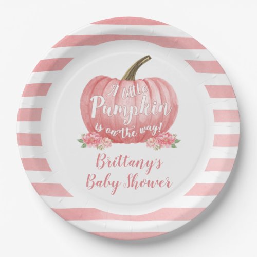 Pumpkin Baby Shower Paper Plates 9