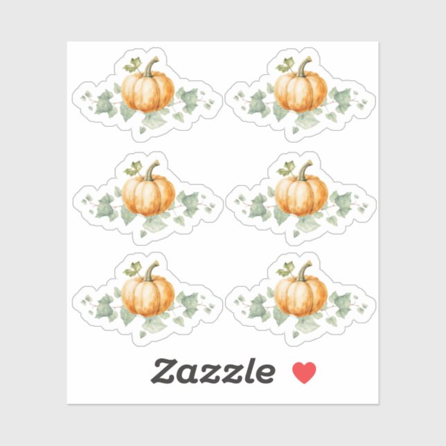 Pumpkin Baby Shower Party Decor Sticker Sheet (Sheet)