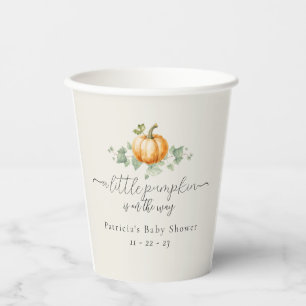 Pumpkin Baby Shower Party Tableware Paper Cups