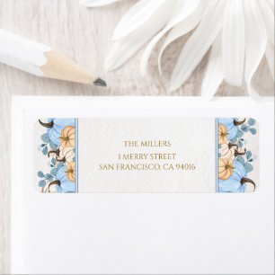 Pumpkin baby shower return Address Label