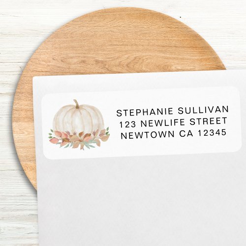 Pumpkin Baby Shower Return Address Label