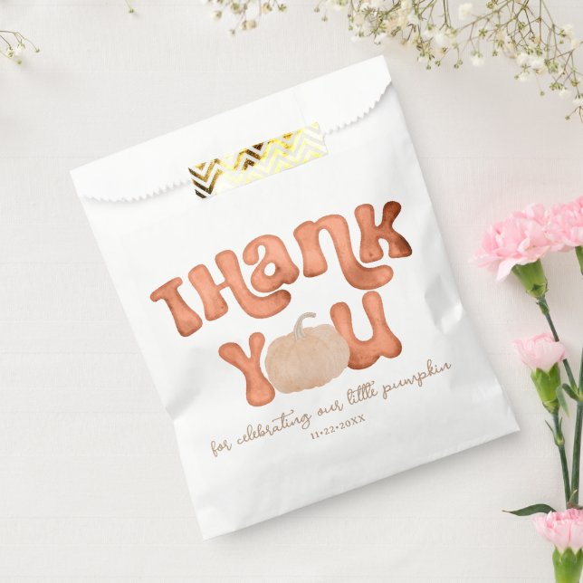 Pumpkin Baby Shower Thank You Bag (Sealed)