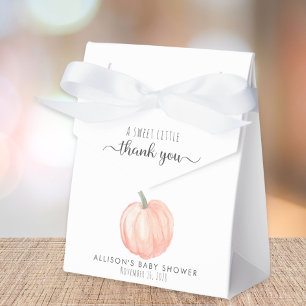 Pumpkin Baby Shower Thank You Favor Boxes