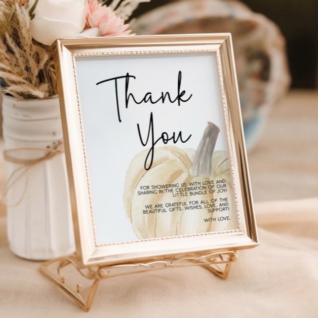Pumpkin Baby Shower Thank You Sign (Creator Uploaded)