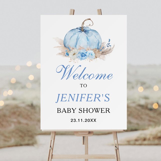 Pumpkin Baby Shower Welcome Foam Board (Creator Uploaded)