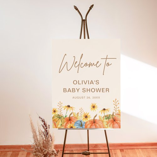 Pumpkin Baby Shower Welcome Foam Board