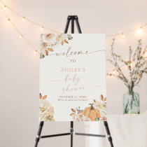 Pumpkin Baby Shower Welcome Sign, Fall Baby Shower Foam Board