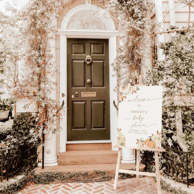 Pumpkin Baby Shower Welcome Sign, Fall Baby Shower Foam Board (Creator Uploaded)