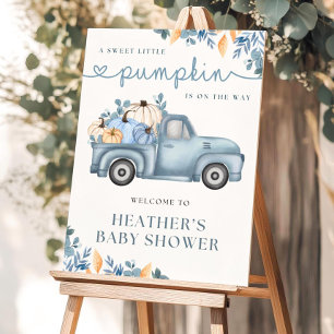 Pumpkin Baby Shower Welcome Sign Sweet Little PumP