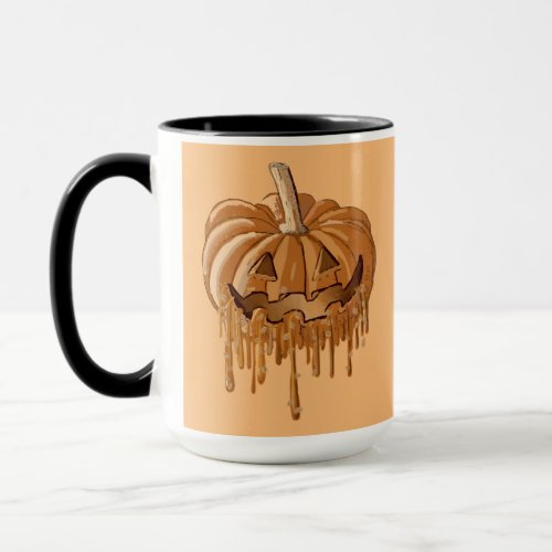 Pumpkin Barfing Halloween Jack O Lantern Mug