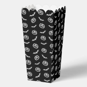 Pumpkin Bat Trick or Treat Black Pattern Favor Boxes