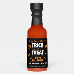 Pumpkin Bat Trick or Treat Party Dark Label Hot Sauces