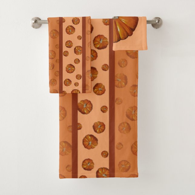 Pumpkin Bath Towels (Insitu)