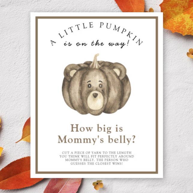 Pumpkin bear How big is mommy's belly game Poster (Creator Uploaded)