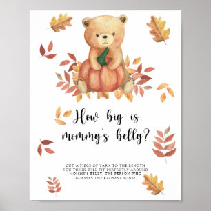 Pumpkin bear, How big is mommy's belly game Poster