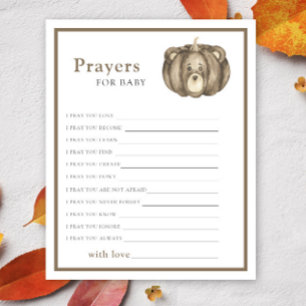 Pumpkin BEAR - Party game prayers for baby