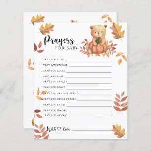 Pumpkin bear - Party game prayers for baby