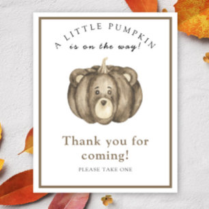 Pumpkin bear Thank you for coming Poster