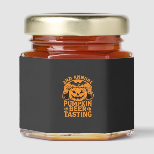 Pumpkin Beer Tasting Halloween Party Design Honey Jar Favors